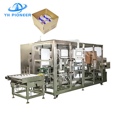 Harga yang bagus Custom Bag Carton Packer Machine, Kardus Kasus Packer Baja Ringan 5.5KW on line