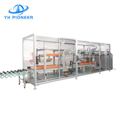 Harga yang bagus 1.5kW Plastik Kantong Karton Packer Mesin Korosi tahan kantong Case Packer on line