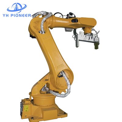 Harga yang bagus Kerangka Baja Sistem Palletizing Otomatis Palletizer Robot Tugas Berat 180kg Muatan on line