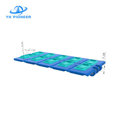 Harga yang bagus POM Karet Clad Conveyor Chain Plat 100mm Lebar Untuk Pengangkutan Industri on line