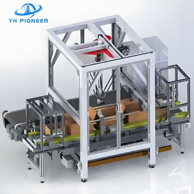 Harga yang bagus 3.0KW Robot Soft Bag Case Packer, Pouch Case Packing Machine 10-20karton/Min on line