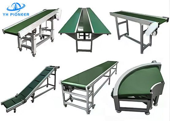 Sistem Conveyor Kantong tahan suhu tinggi Kontrol PLC Kecepatan yang disesuaikan