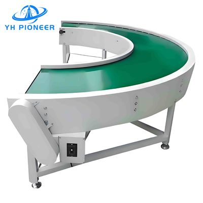 Harga yang bagus Mesin Pengemasan Conveyor Pinggang Turning PU, Material Handling Conveyor Panjang kustom on line