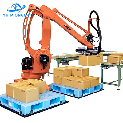 Harga yang bagus 120KG Beban Mesin Palletizer Kotak Individu, Kerangka Baja Palletizer Kasus Otomatis on line