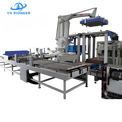 Harga yang bagus Sistem Palletizing Otomatis Lapisan Lengkap yang Kuat Mesin Palletizer 4-5 Axis 10kW on line