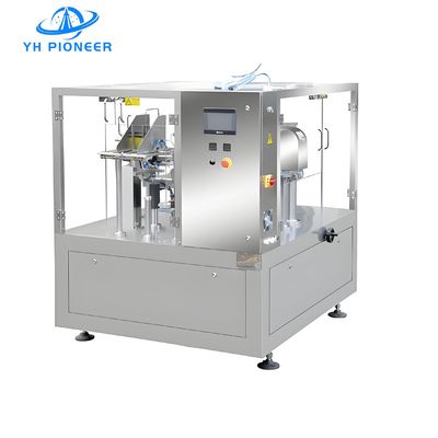 kualitas 3KW Fleksibel Rotary Bag Feeding Packing Machine Dengan Panjang Kantong 65-400mm pabrik