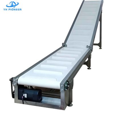 Harga yang bagus Sabuk Conveyor Angle Climbing yang dapat disesuaikan 750w Dengan Sabuk PU Berkualitas Makanan on line