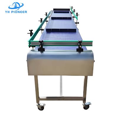 Harga yang bagus Kecepatan yang dapat disesuaikan Flat Top Modular Belt Conveyor SS304 Carbon Steel Coated Frame on line