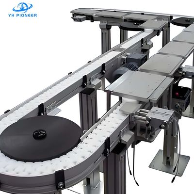 Harga yang bagus Sistem Conveyor Rantai Botol Fleksibel dengan Kecepatan yang Bisa Disesuaikan hingga 30m/menit on line