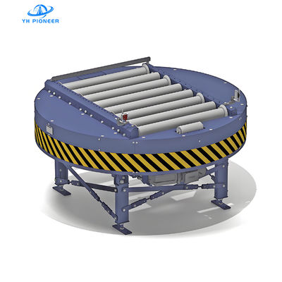 Harga yang bagus Palletizer Conveyor Rotating Roller yang hemat energi dengan kecepatan pengangkutan maksimal 20m/menit untuk produksi output tinggi on line