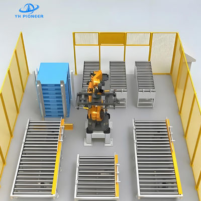 Harga yang bagus Mesin Palletizer Kantong yang Stabil dan Dapat Diandalkan dengan ± 0,15mm Kebalikan untuk Palletizing Presisi on line